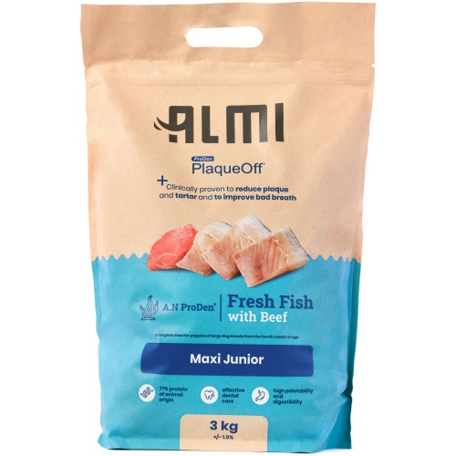 ALMI ProDen PlaqueOff barība lielo šķirņu junioriem, 3 kg