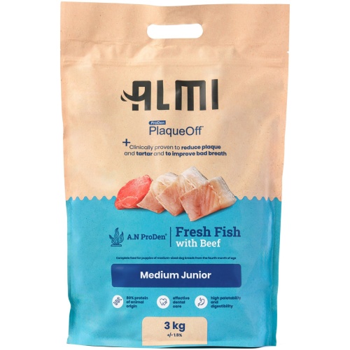 ALMI ProDen PlaqueOff barība vidējo šķirņu junioriem, 3kg